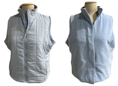 Chaleco de golf TAIL para mujer talla Med. Acolchado polar reversible azul exterior vintage Foto 1 de 4