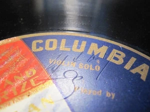 1912 EUGENE YSAYE SIGNED Vieuxtemps RONDINO Op 32 Decreuse piano COLUMBIA 36523 - Picture 1 of 2