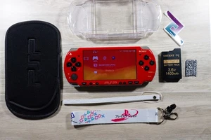 PSP 2000 Gundam Principality of zeon Red & Black Console Bundle! - Picture 1 of 3