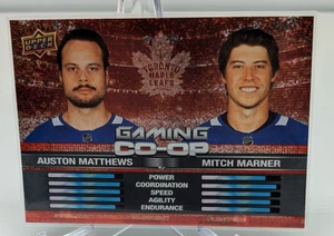 2024-25 Upper Deck #CGO-5 Auston Matthews Mitch Marner GIOCO CO-OP maculato - Foto 1 di 2