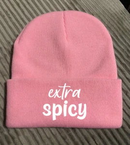 Extra Spicy, Pink, Beanie, Winter Cuffed Hat - Picture 1 of 1