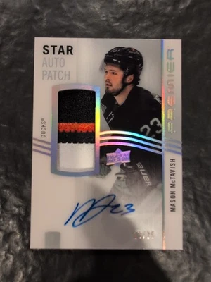 2023-24 UD Premier Mason McTavish Star Auto Patch /35! 3 Color Patch  - Image 1 of 2