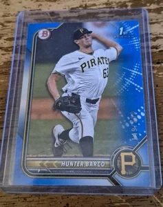 2022 Bowman Draft 1st Edition Blue Hunter Barco /150 #BD-103 Pirates - Picture 1 of 2