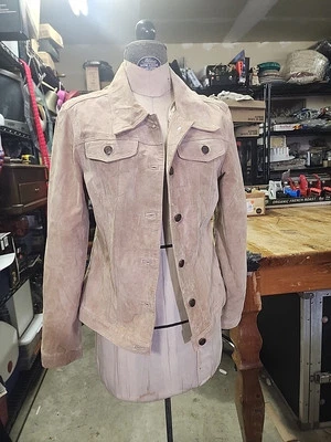 Для Joseph женщин коричневый замшевый длинным рукавом спереди кнопка куртка размер средний  - Изображение 1 из 4