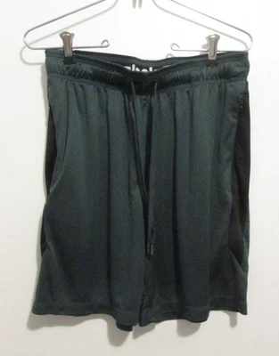 Reebok Medium Dark Green Shorts Zip Pockets Polyester #545C - Image 1 of 4