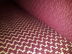 RED FANCY WEAVE FABRIC - 150cm Width CLOTHES ETC - THEATRE UK MADE - MATERIAL - Picture 1 of 4