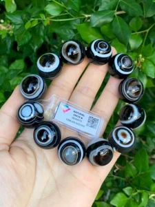Natural Onyx & Quartz 19.6MM Bead Bracelet, Wrist 17.5CM/7.1/4” - Picture 1 of 5