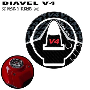 Para Ducati Diavel V4 2023 Negro Motocicleta Tapa Tanque de Combustible Adhesivo Calcomanía Resina 3D - Imagen 1 de 7