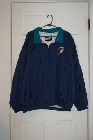 Vintage Puma Miami Dolphins NFL Football Windbreaker Jacket - XL Cover