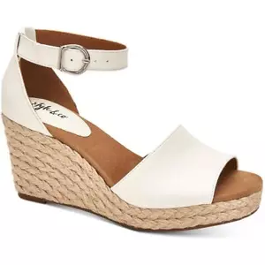 Style & Co. Womens Seleene White Wedge Sandals Shoes 10 Medium (B,M) BHFO 9546 - Picture 1 of 5