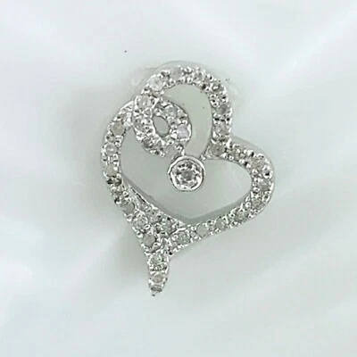 Sterling Silver Olivia Open Heart Diamond Love Pendant - Image 1 of 4