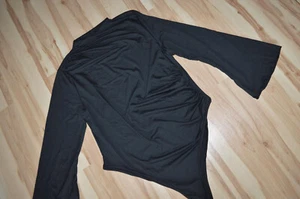 *NEU* Schwarzer weicher EDEL Body mit Raffung & ausgestellten Armen, Gr. L 46 - Bild 1 von 5