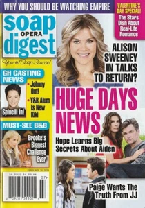 Soap Opera Digest Feb 16, 2015 DARIN BROOKS-KELLY KRUGER-ARIANNE ZUCKER-SILZER - Foto 1 di 1
