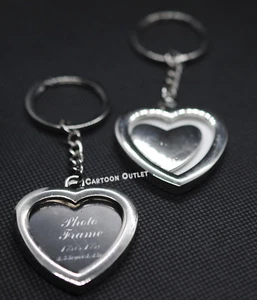 l2 Wedding Keychain Recuerdos De Boda Bautizo Quinceanera Silver Heart Frames - Picture 1 of 6