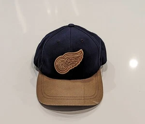 American Needle DETROIT RED WINGS NHL Faux Leather Strapback Hat Cap - Picture 1 of 4