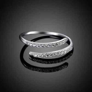 1 Ct Round Cut Simulated Diamond Women Adjustable Toe Ring 14K White Gold Plated - Picture 1 of 7