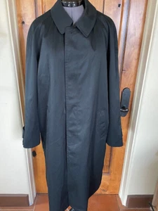 Ralph Lauren Men's Black Long Trench Coat, Size 42R - Picture 1 of 19