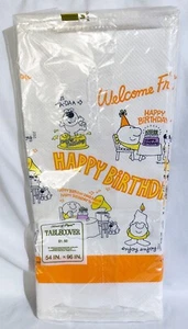 House of Paper American Greetings Ziggy Cartoon Happy Birthday Paper Table Cover - Picture 1 of 3
