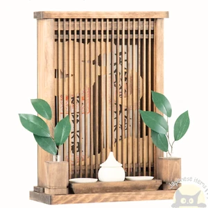 Japanese KAMIDANA Household Shinto Shrine AMATERASU Crescent 12.8"H Wood Altar - Picture 1 of 14