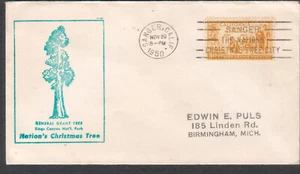 1960 cachet & slogan cancel cover Sanger California Christmas Tree City US Grant - Picture 1 of 1