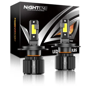 NIGHTEYE 2X H4 LED Headlight Bulbs 72W 15000LM High Low Beam 6500K Super Bright - Picture 1 of 16