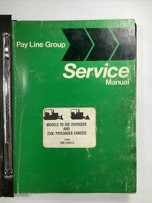 IHC International Harvester TD-20C 1976 Paydozer y chasis de cargador útil 250C manual Foto 1 de 4