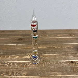 12" Tabletop Galileo Thermometer With Colorful Temperature Markers - Picture 1 of 6
