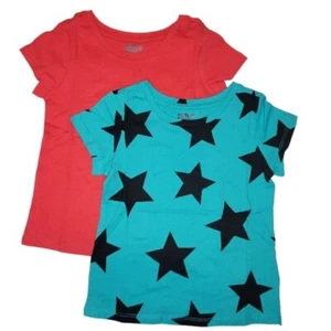 2er Pack gepunktetes Zebra Mädchen Kurzarm Rundhals Mehrfarbig T-Shirt Gr. 3T Neu - Bild 1 von 18