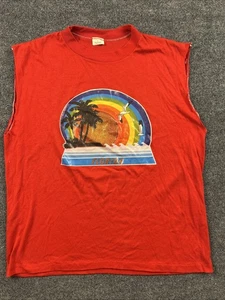 Vintage Florida Cutoff Shirt Size Large Single Stich - Red - Picture 1 of 7