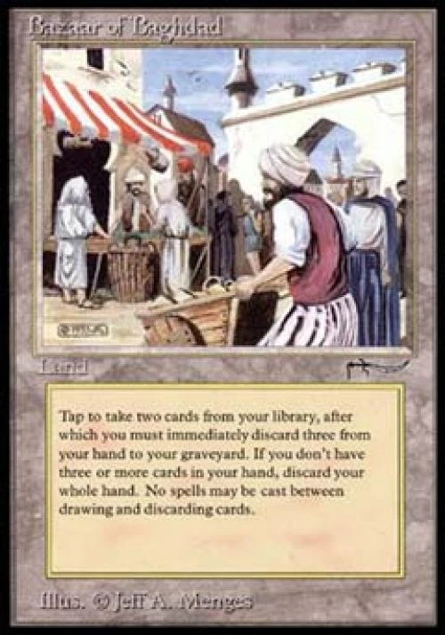 MTG English Bazaar of Baghdad Heavy Play Normal Arabian Nights - Image 1 of 1