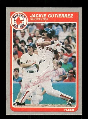 1985 Fleer  160 Jackie Gutierrez signed auto autograph light sig BXCP47 - Image 1 of 2