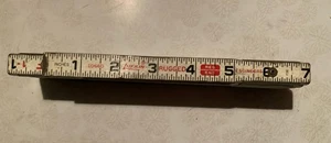 Vtg 1066D LUFKIN Rugged Red End Engineers Folding Wood Ruler Made In USA - Picture 1 of 6