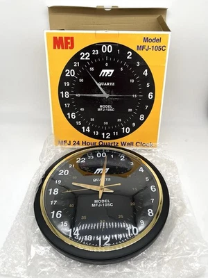 "Reloj de pared 24 horas MFJ-105C analógico alimentado por batería 12"" de diámetro" Foto 1 de 4