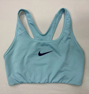 Sujetador deportivo Nike para mujer talla S azul Dri Fit Swoosh espalda deportiva impacto medio Foto 1 de 3