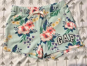 Gap Girls Logo Shorts Floral Pull On Cotton Sz XLarge - Picture 1 of 4