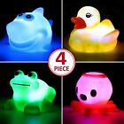 Yeonha Toys Bath Toy,Can Flashing Colourful Light 4 Pack Floating Up Baby Showe