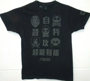 NEFF X Suicide Squad Character Line Up Japanese TV Movie T Shirt Small Black EUC - Picture 1 of 6