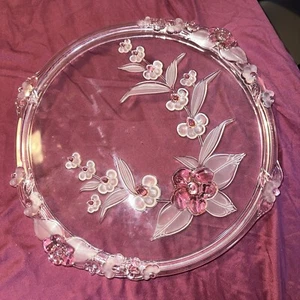 Vintage walther glas crystal cake stand beautiful condition 35cm diameter - Picture 1 of 6