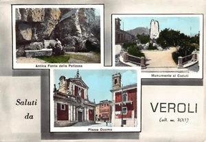 23-9C) SALUTI DA VEROLI VEDUTINE FONTE PETICOSA MONUMENTO CADUTI PIAZZA DUOVO VG - Imagen 1 de 2