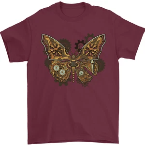 Steampunk Schmetterling Schmetterlinge Herren T-Shirt 100% Baumwolle - Bild 1 von 83