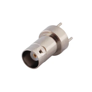 2x BNC Female Socket Thru Hole PCB Mount Solder Attachment Coaxial Connector - Picture 1 of 4