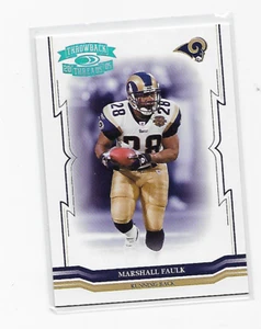 MARSHALL FAULK 2005 THROWBACK THREADS #132 BLUE PARALLEL 45/50 ST LOUIS RAMS - Picture 1 of 2