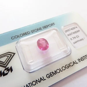 1.74 CT CERTIFIED STUNNING OVAL SAPPHIRE GEMSTONE - Picture 1 of 4