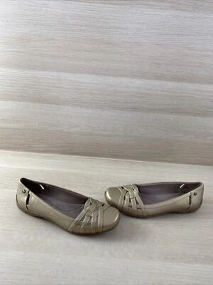 LifeStride DIVERSE Gold Faux Leather Round Toe Slip On Flats Women's Size 9.5 M - Изображение 1 из 4