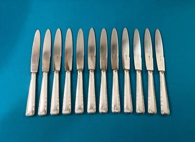 12 couteaux a entremets ERCUIS modèle NEPTUNE métal argenté 20 cm couvert - Photo 1/4