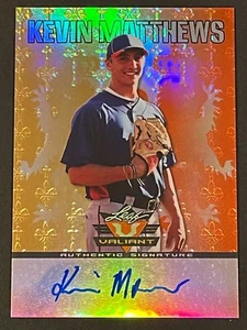 2011 Leaf Valiant Kevin Matthews ORANGE Prismatic AUTO Autograph 21/25 Rangers - Picture 1 of 2