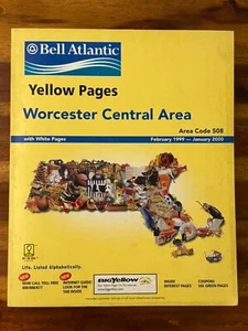 Rubrica telefonica centrale Bell Atlantic pagine gialle directory Worcester 1999 2000 massa - Foto 1 di 12