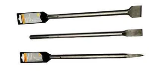 Chisel, Point, Wide Bolster Fits Hilti TE56 TE500 TE504 Breaker 3 Piece Set NEW - Picture 1 of 9