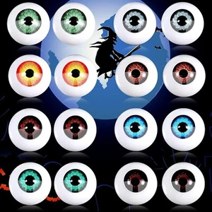 16 Pieces Halloween Plastic Scary Eyes Realistic Eyes Horror Props 22 Mm Acrylic - Picture 1 of 7