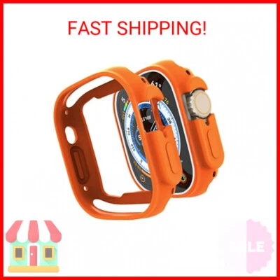 [Paquete de 2] Compatible con Penom para Apple Watch Ultra Funda 49mm Cubierta Antigolpes, TPU Suave Foto 1 de 2
